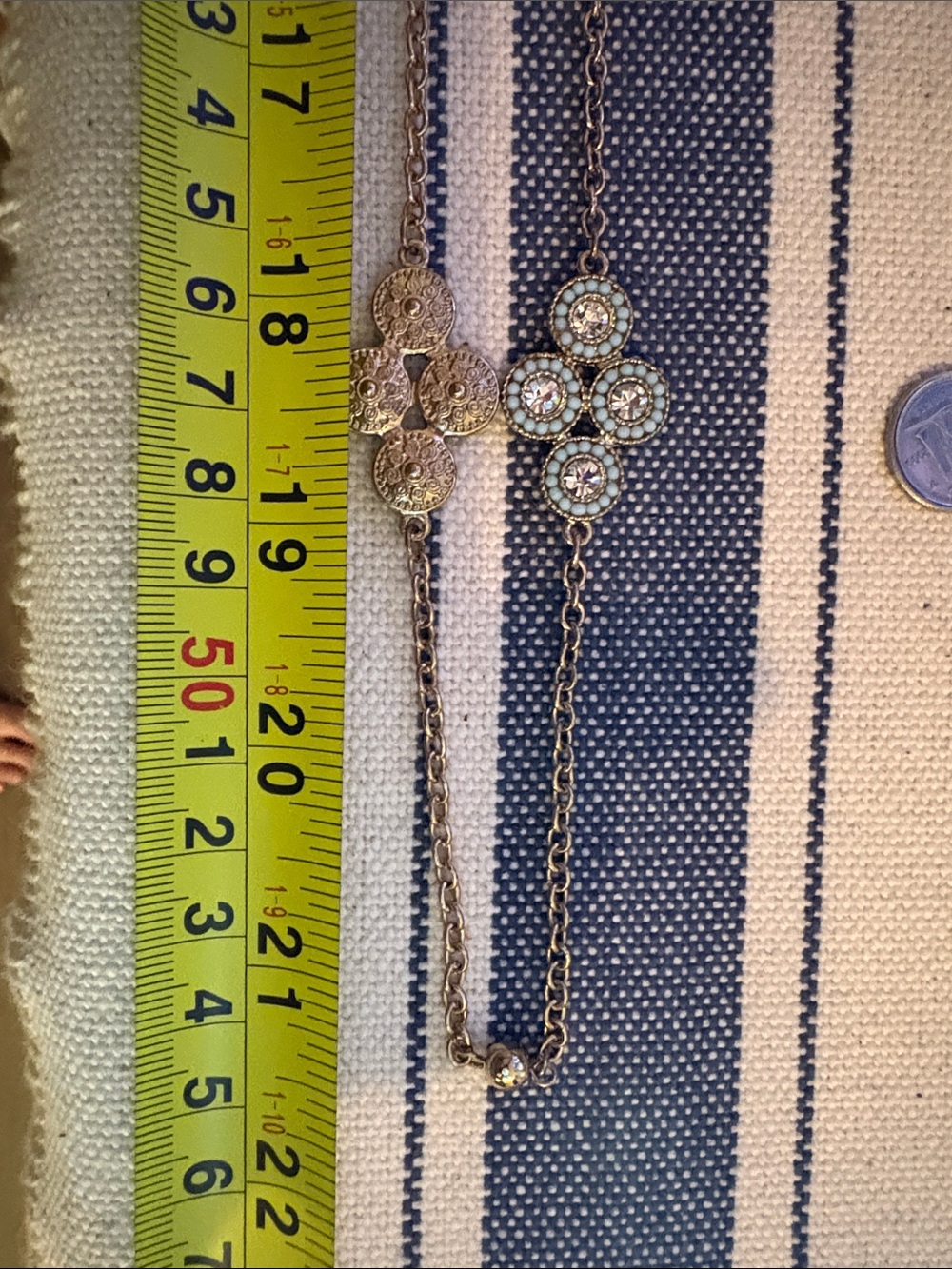 Gold-Tone Floral Crystal Necklace and Earring Set - Picture 5 of 11
